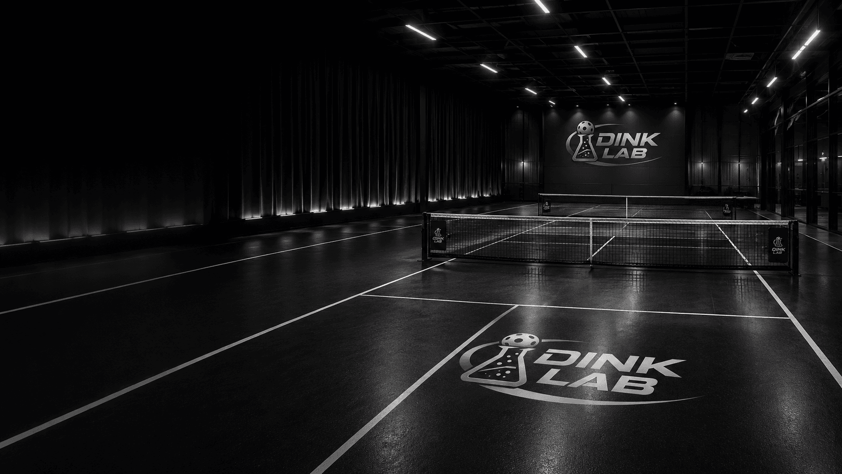 Dink Lab black pickleball court