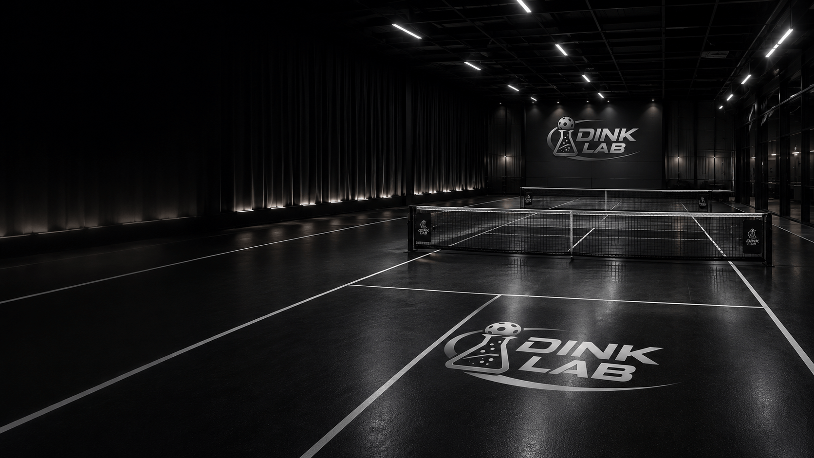 Dink Lab black pickleball court